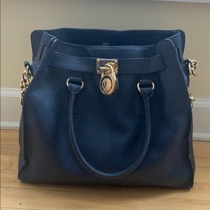 Michael Kors Leather Hamilton Satchel Large